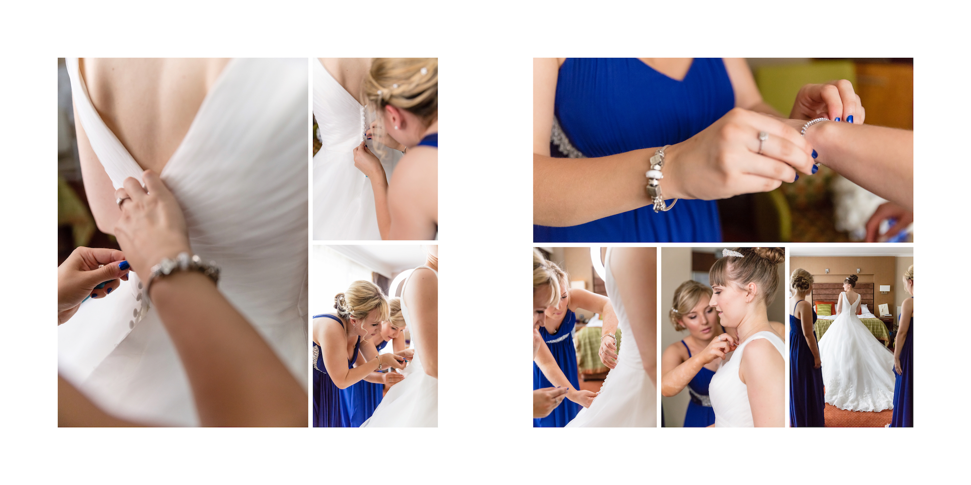 bridal preparations, bride getting ready on her wedding day at the Hampshire Court Hotel, photography by moore&moore photography